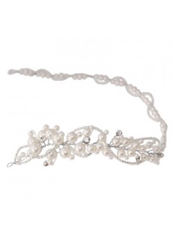 Pearl and Diamante Hair First Communion Vine with loop edges to be fitting with hair grips: 