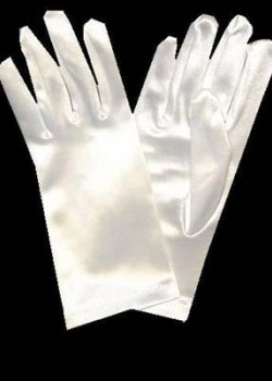 Short Satin Gloves For First Holy Communion