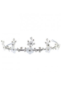 Matt Beaded Flower Tiara that will look really grand on the First Holy Communion Dress