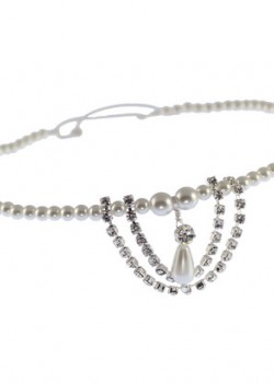 Pearl & Diamante Design Edge Browband on Elastic: A simple addiction to the Holy Communion Dress