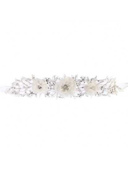 Organza Flowers Beaded Flowergirl Belt to add special effect on the Communi...