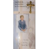 Grandson Boxed First Holy Communion Card: Available to collect @ Clothes Line shop West Wimbledon London SW20 9NQ: