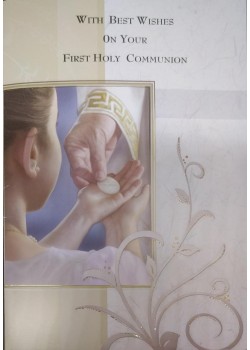 Girl First Holy Communion Card with lovely verse