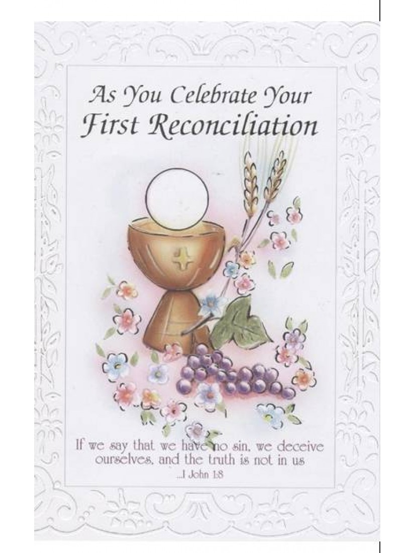 A Beautiful Reconciliation Card from our range of Holy Communion Cards
