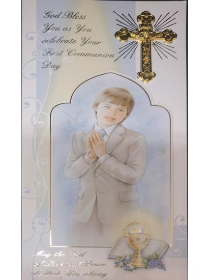 Boy Boxed Holy Communion Card: Available to collect @ Clothes Line shop Wes...