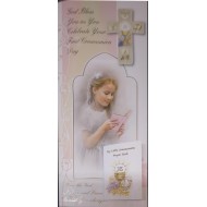 Girl Boxed First Holy Communion Card 