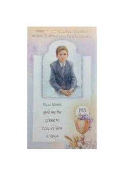 Grandson First Holy Communion Card