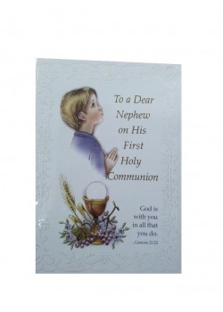 Nephew First Holy Communion Card 