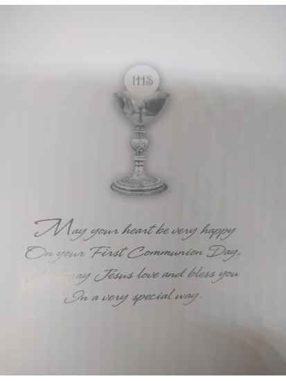Daughter First Holy Communion Card: with lovely verse...