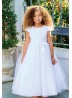 First Communion Dress with Flair Ankle Length Skirt...