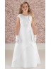 Satin Beaded A Line First Communion Dress With Matching Jacket:...