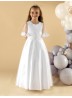 A beautiful satin and tulle First Holy Communion Dress:...