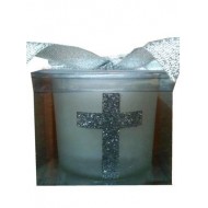 Silver Cross Candle