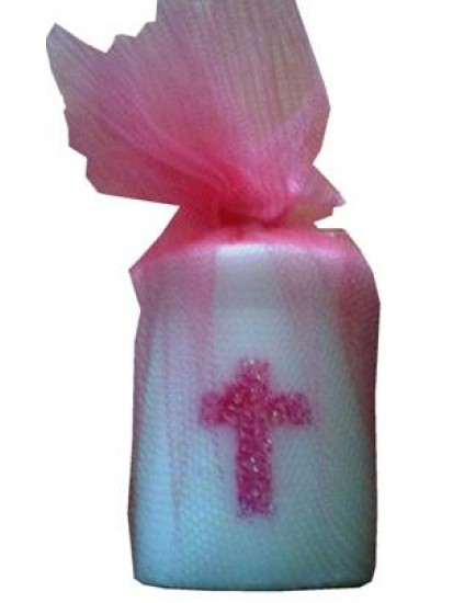 Small Communion Candle in Pink...