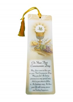 Laminated First Holy Communion Bookmark for a Boy 