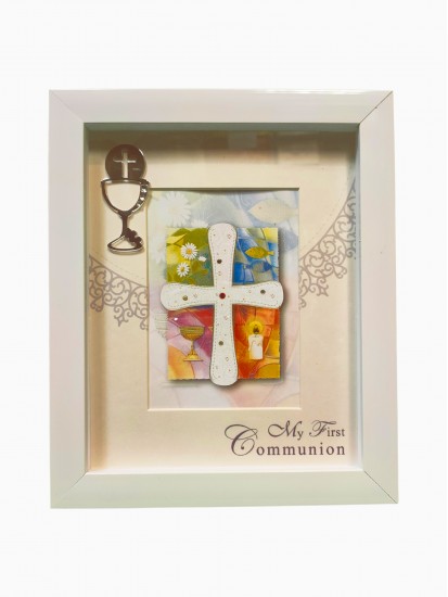 Wood box style Photoframe  with Chalice: Ideal Gifts for an 8/9 year old's ...