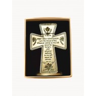 Small Pewter Cross with lovely Communion Verse: