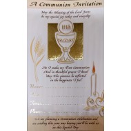 12x Symbolic First Holy Communion Invitations with Envelopes