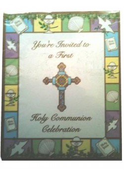 8 x First Holy Communion invitations