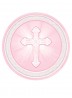 8x 9 inch Pink First Communion Paper Plates...