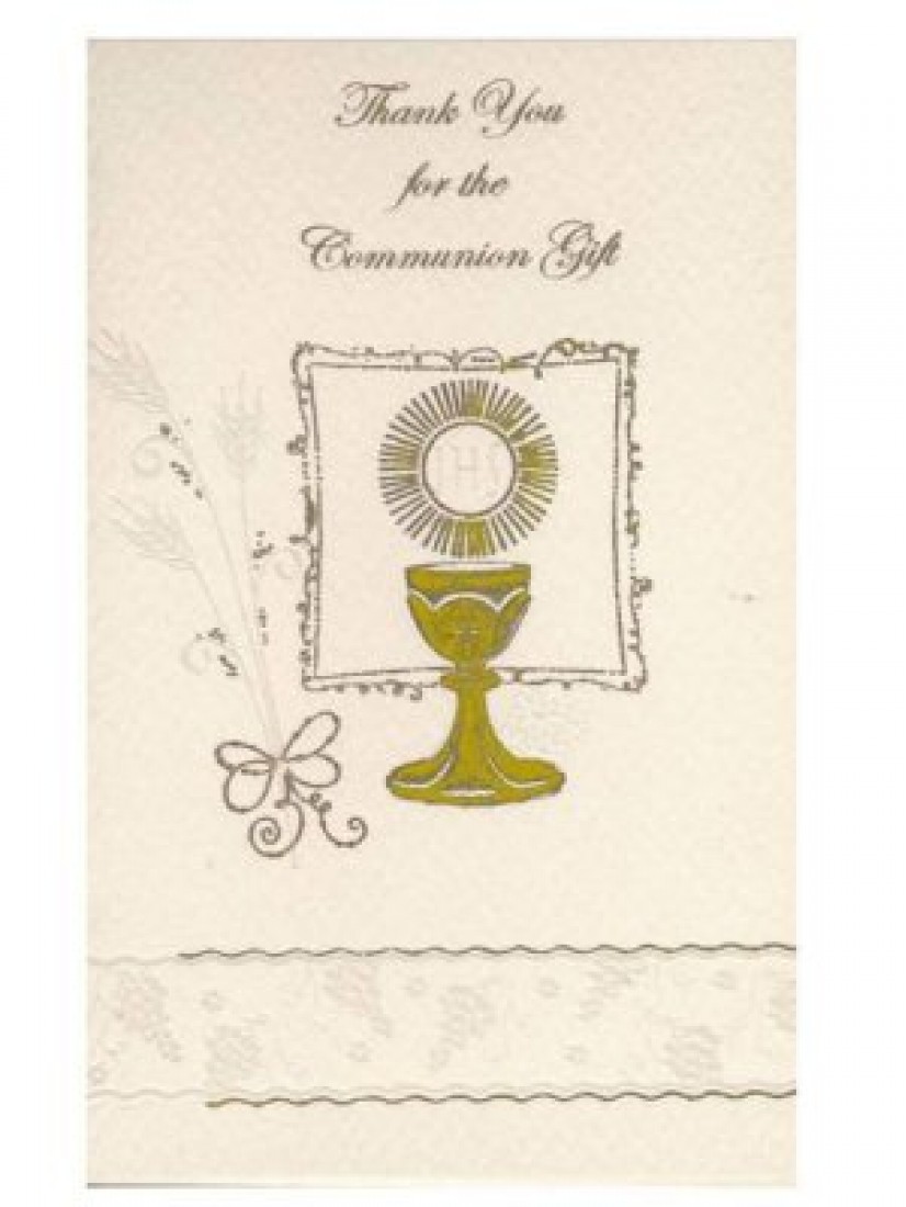 A Popular 12 x Symbolic First Holy Communion Thank You Cards with